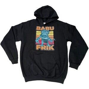 NEW TULTEX Black Babu Frik STAR WARS Graphic Hoodie Sweatshirt 320Y Youth Large